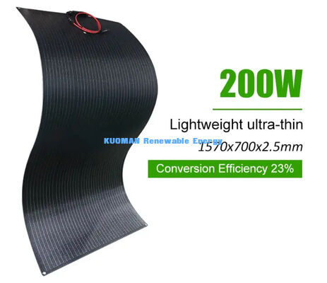 오프그리드 생활을 위한 내구성 있는 200W 유연한 태양광 패널