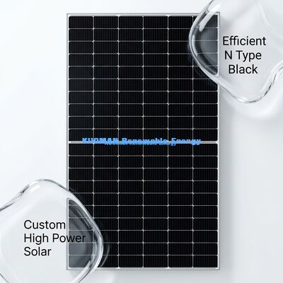 맞춤형 단결성 태양 전지 패널 400-500W 22% 효율과 반 절단 셀 디자인