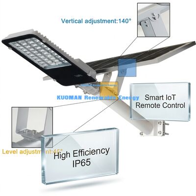 IP65 방수 태양광 LED 거리 조명 100-500W 정원 및 도로 조명용 2700-6000K CCT로 사용자 정의 할 수 있습니다