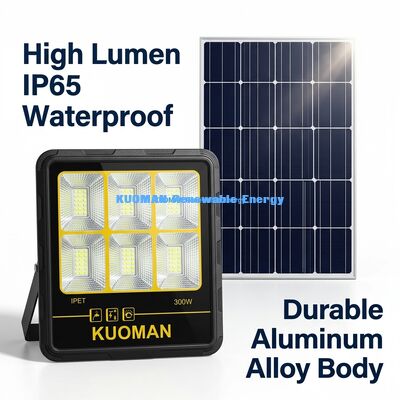 IP65 방수 200W-400W 태양광 투광등, 15000LM 고휘도 LED 태양광 정원 투광등