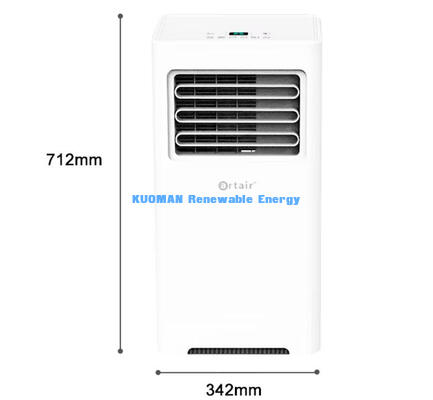 콤팩트 이동식 휴대용 AC 6000BTU EER 6.51 소음 디지털 터치 컨트롤