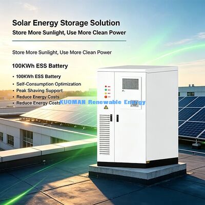 107.52KWh 통합 ESS 에너지 저장 캐비닛 PV 50KWp 입력 상업 건물 전력 최적화