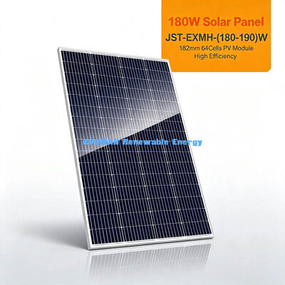 헤비듀티 180-190W 모노 태양광 패널, 3.2mm 강화 유리 야외 광전 모듈