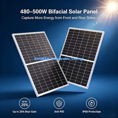 480-500W N형 양면형 태양광 패널, 23.16% 고효율 16BB SMBB PV 모듈