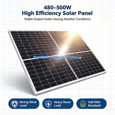 RV & 보트 오프그리드 500W N형 양면 태양광 충전 패널 키트