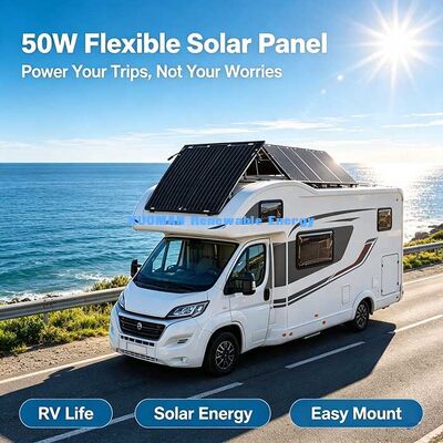 50W 초등 유연 태양 전지 패널, RV, 보트, 캠핑 & 발코니 에너지에 대한 쉽게 장착 가능한 폴드 가능한 태양 전지