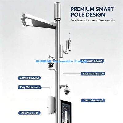산업용 스마트 시티 폴, NB-IoT, LoRa 통신 지원 지능형 다기능 가로등