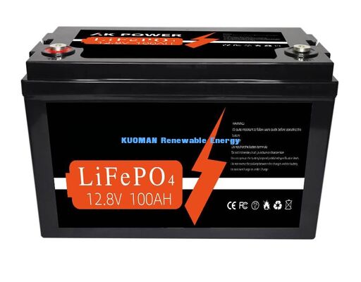 12V 100Ah 1280Wh 리튬 배터리, 에너지 저장 및 골프 카트 전원용 8000 사이클 수명 딥 사이클