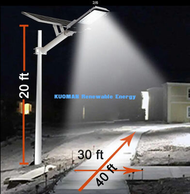 IP65 방수 태양광 LED 거리 조명 100-500W 정원 및 도로 조명용 2700-6000K CCT로 사용자 정의 할 수 있습니다