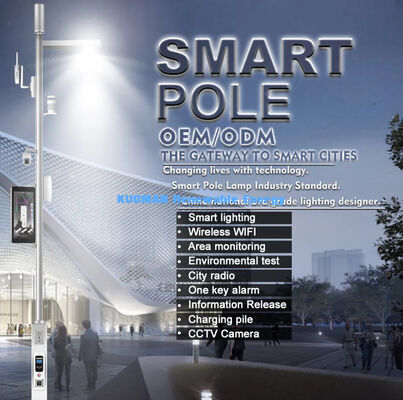 산책로 외관 스마트 시티 LED 거리 빛 스톨 카메라