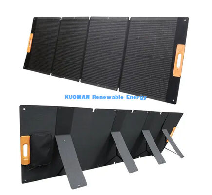 300‑400W 접이식 휴대용 태양광 충전기 패널, 실외 및 가정 백업용 독립형 태양광 발전