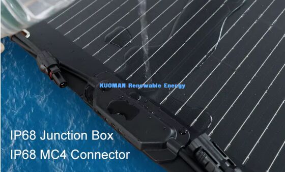 Black 50W Semi Flexible Solar Panel Battery Charger For Backpacks