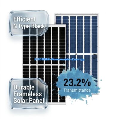 540W 550W 모노 퍼크 태양광 패널 (22% 효율, 프레임리스 유리 디자인)