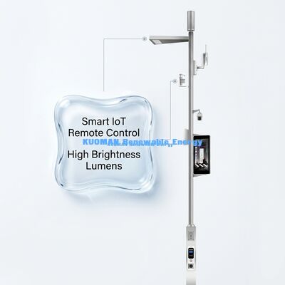 스마트 도시 조명 기둥을 위한 스마트 LED 거리 라이트와 리모컨 50000h 수명 및 4G PTZ IP 카메라