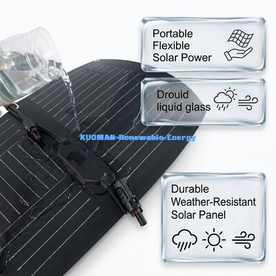 100W ETFE 코팅 곡선형 유연 태양광 패널 (등산 및 오버랜딩용)