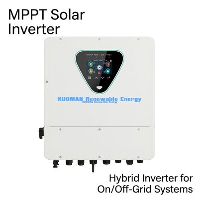 가정 및 상업용 듀얼 MPPT 및 IP65 등급의 6KW 태양광 하이브리드 인버터