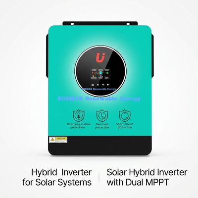 가정 및 그리드 타이 시스템용 고효율 4.2KW/6.2KW 단일 단계 하이브리드 태양광 인버터