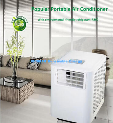 조용한 휴대용 에어컨 9000 BTU 45-52dB 저소음 자기 증발 시스템 침실 모바일 AC 저장 리모컨