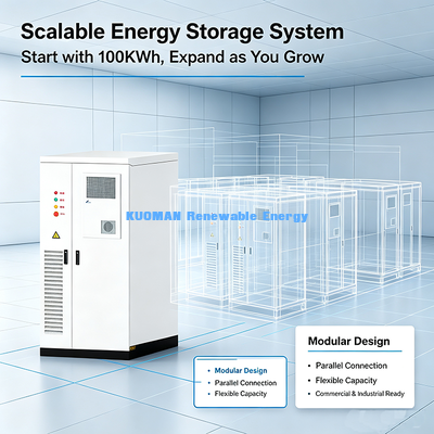 Robust 100KWh LiFePO4 ESS Energy Storage System Harsh Environment Adaptable For Industrial Warehouse Usage