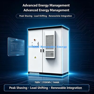 768V 215kWh 마이크로그리드 에너지 저장 시스템 | 견고한 야외 캐비닛 LiFePO4 배터리 ESS