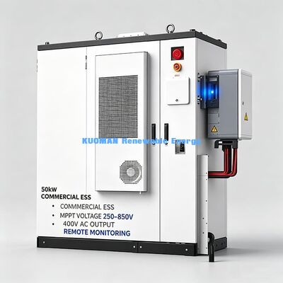 인증된 IEC UN38.3 상업용 에너지 저장 캐비닛 광 온도 -30~50°C 산업용 태양 전지 팩