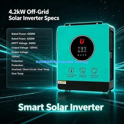 4200VA 24V 태양 전지 하이브리드 인버터 120A MPPT 충전 컨트롤러 PV 500V 최대 입력