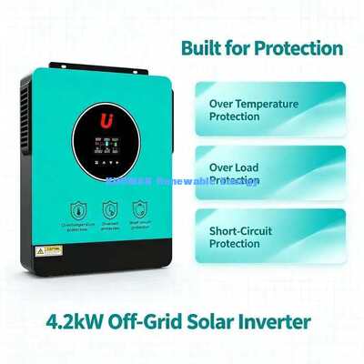 24V 배터리 하이브리드 태양 전지 인버터 4200W 전력망이 연결되지 않은 전력망 가정용 태양 시스템