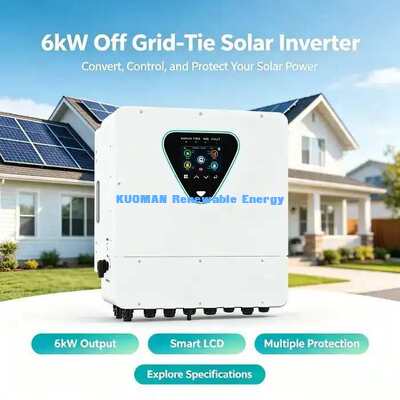 6KW 2 MPPT 태양 하이브리드 인버터 전류 트랜스포머 와이파이 원격 모니터링