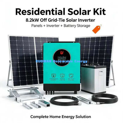 태양광 패널 어레이용 넓은 PV 전압 90-450V 8.2KW 온/오프 그리드 태양광 인버터