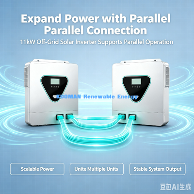 11KVA 오프그리드 태양광 인버터 PV 입력 500V 맥스 듀얼 AC 출력 태양광 하이브리드 인버터