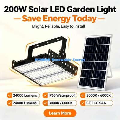 다각도 마운트 200W 태양광 LED 투광등 IP65 방진 방수 대형 야외 조명