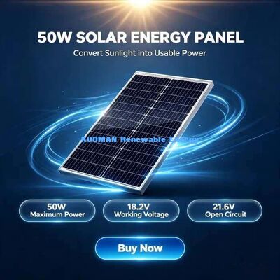흐린 날에도 뛰어난 저조도 성능을 갖춘 올시즌 50W 야외 태양광 패널