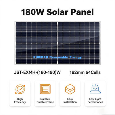 주택 지붕 및 정원 보안 카메라 전력, 우리의 내구성 180W-190W PV 태양 전지 패널