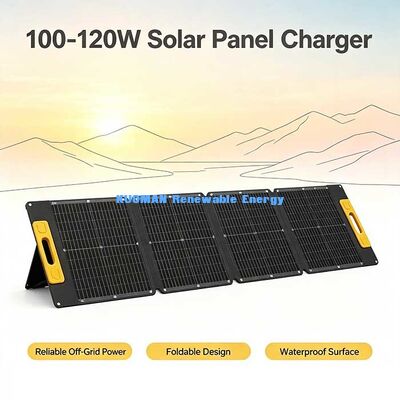 100W ETFE 휴대용 접이식 태양광 패널, 파워 스테이션 및 야외 사용을 위한 단결정 태양광 충전기