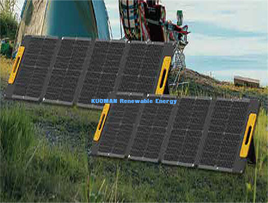 100W ETFE 휴대용 접이식 태양광 패널, 파워 스테이션 및 야외 사용을 위한 단결정 태양광 충전기