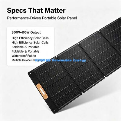400W 접이식 방수 태양전지 충전기, 모터홈 및 오버랜딩용 휴대용 오프그리드 태양 전지 패널