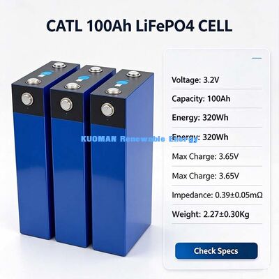 100Ah 3.2V 리튬인산철 각형 셀, 알루미늄 쉘 에너지 저장 배터리 골프 카트 및 전기 자동차