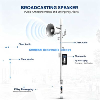 스마트 가로등, 스마트 커뮤니티, 경관 지역 및 도시 도로를 위한 통합 스마트 폴